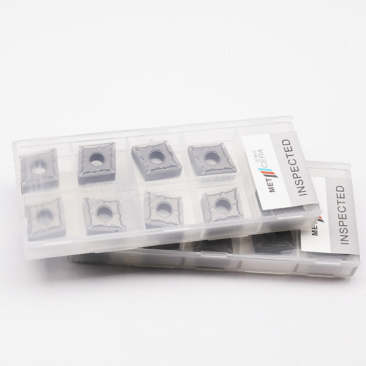 เม็ดมีดคาร์ไบด์เซรามิก TiCN ความแข็งแรงสูง CNMG120408-MS1 พร้อมความแข็ง HRA92.5 เพื่อความทนทานต่อการสึกหรอในการกลึงภายนอก