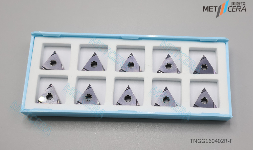 60° สามเหลี่ยมลบด้วยรู TNGG160402R-F มือขวาตัดหมุนใส่, การใส่คาร์ไบด์, การใส่ดิน