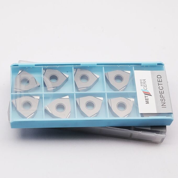 ปรับปรุงความละเอียด PVD การเคลือบ CNC Cermet Insert สําหรับการแปรรูปเหล็กการหัน Insert WNGG080404R-S