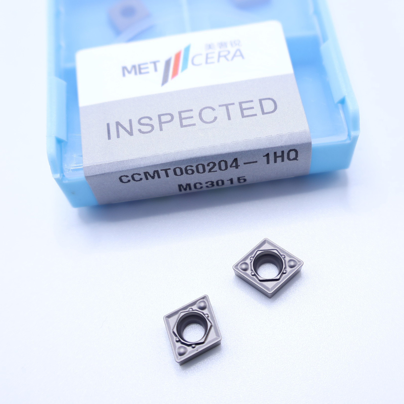 ชิ้นงานเหล็กคาร์บอน CCMT060204-1HQ MC3015 เครื่องมือตัดเซอร์เมท