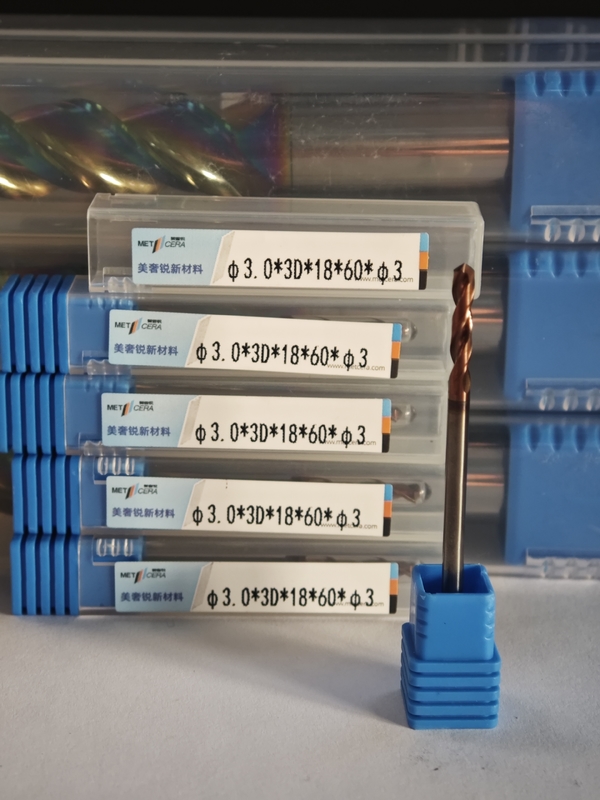 เครื่องมือตัดคาร์ไบด์เคลือบ 3D / 5D G-ภายนอก Coolant Drill φ3.0 x 3D x 18 x 60 x φ3mm