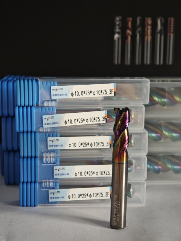 MAE PLUS เครื่องบดปลาย CNC สําหรับโลหะประเภทเหล็ก อลูมิเนียมและทองแดง เครื่องบด 10mm,Φ10x25x10Dx75mm