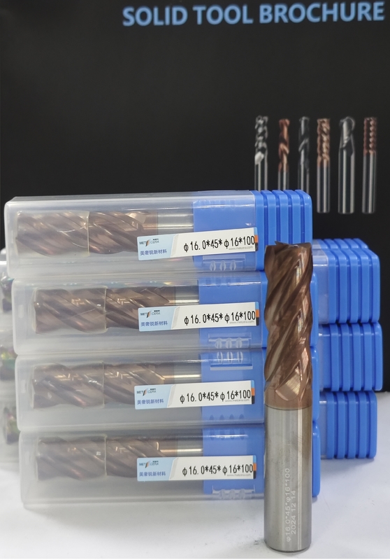 MPE4 φ16.0 x 45x φ16 x 100mm เครื่องตัดการบดคาร์ไบด์แข็ง 4 ฟลอยท์ Flat End Mill เครื่องตัด CNC Mill