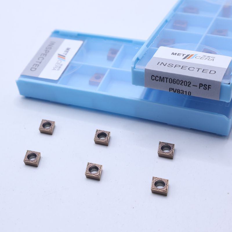 CCMT060202 CNC Carbide Turning Inserts for Finishing Cutting Steel and Alloy, PVD Coated Insert, CCMT สําหรับเครื่องมือหมุนหมุน