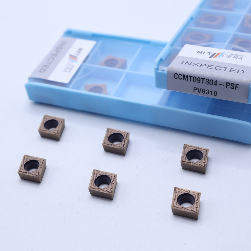 CCMT09T304 CNC Carbide Turning Inserts สําหรับการตัดเหล็กและสแตนเลีย