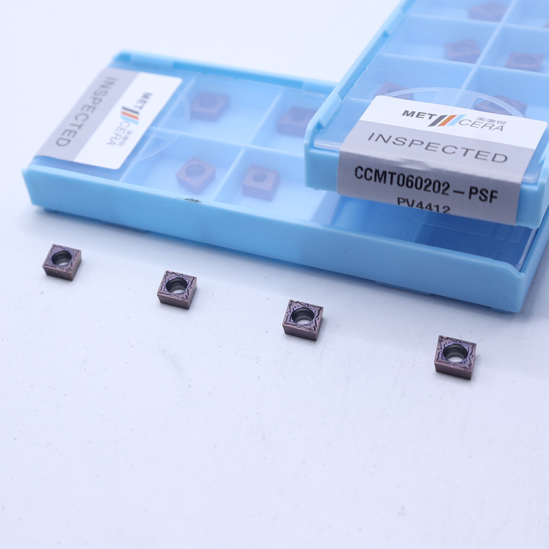 CNC Carbide Turning Inserts, PVD Coated Carbide Turning Inserts สําหรับตัวถือเครื่องมือ Lathe, ปิดเครื่องบดชิป PSF, CCMT060202