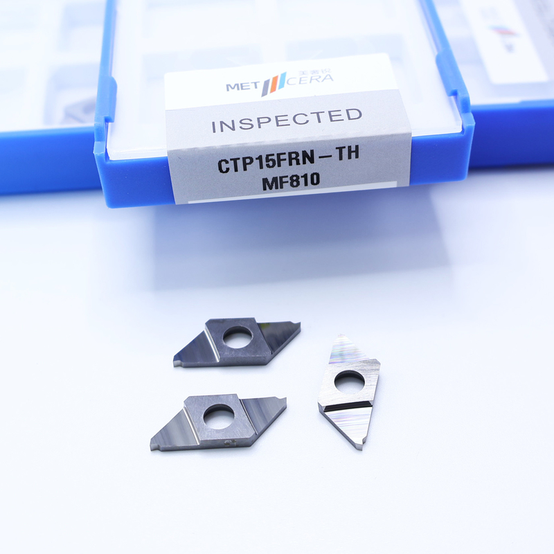 CTP15FRN-TH ไม่เคลือบ การแยกออก ใส่ที่สามารถระบุได้ CNC Carbide Insert สําหรับความแข็งตัด HRA91.8 การเคลือบ ไม่เคลือบ