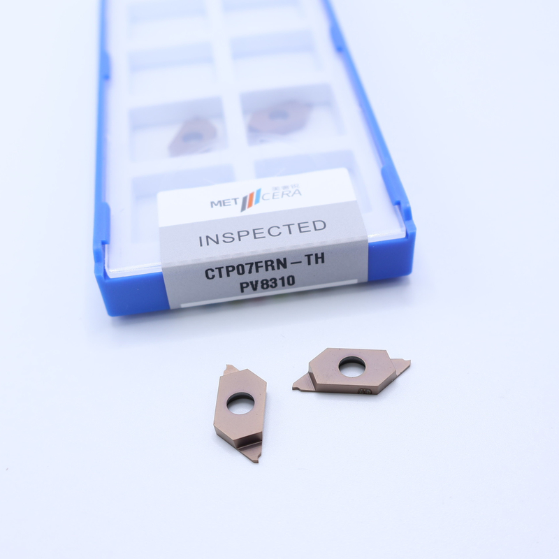ผืน PVD ปกแต่งด้วยซีเมนต์คาร์บิดสําหรับตัด CTP การแยก CTP07FRN-TH