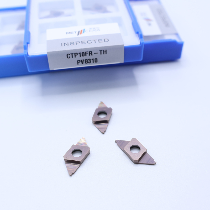 CTP10FR-TH CNC Carbide Insert For Parting Off CTP PVD Coated Indexable Inserts Right Cutting Workpiece สแตนเลส