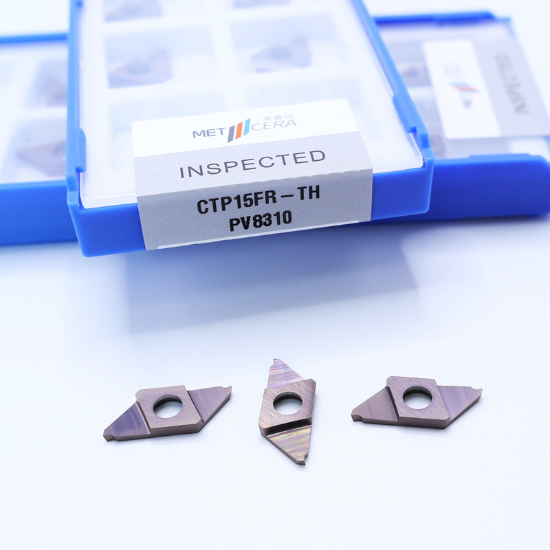 CTP15FR-TH PVD Coated Carbide CNC Insert สําหรับ CTP Cut-Off Parting Off การใส่ที่สามารถระบุได้