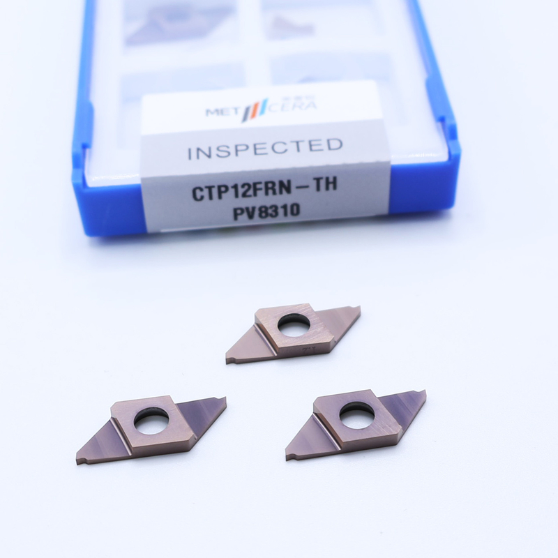 CTP12FRN-TH CNC Carbide Insert ที่เคลือบด้วยทองแดงสําหรับการตัด PVD ที่เคลือบด้วยการแยกออก