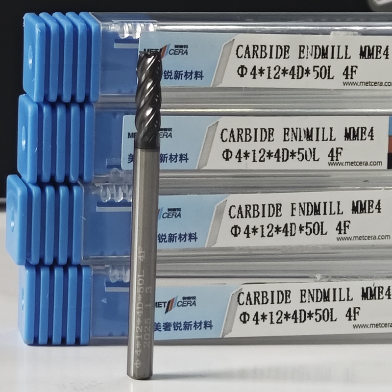 MME4 เครื่องตัดสแตนเลสสแตนเลส 4mm φ4.0x12x4Dx50mm สําหรับการตัดความแข็ง HRC55-60