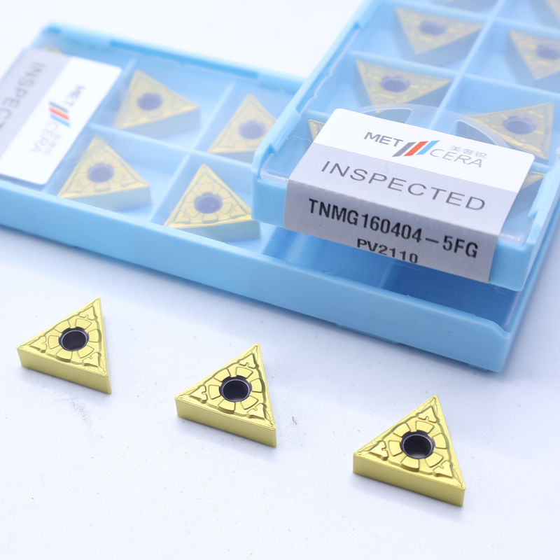 เม็ดมีดกลึง CNC TiCN Cermet พร้อมร่องคายเศษ 5FG สำหรับความต้านทานการสึกหรอในการตัดเฉือน