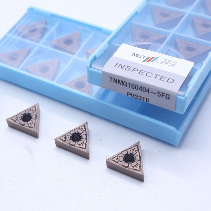 เม็ดมีดกลึง CNC TiCN Cermet พร้อมร่องคายเศษ 5FG สำหรับความต้านทานการสึกหรอในการตัดเฉือน