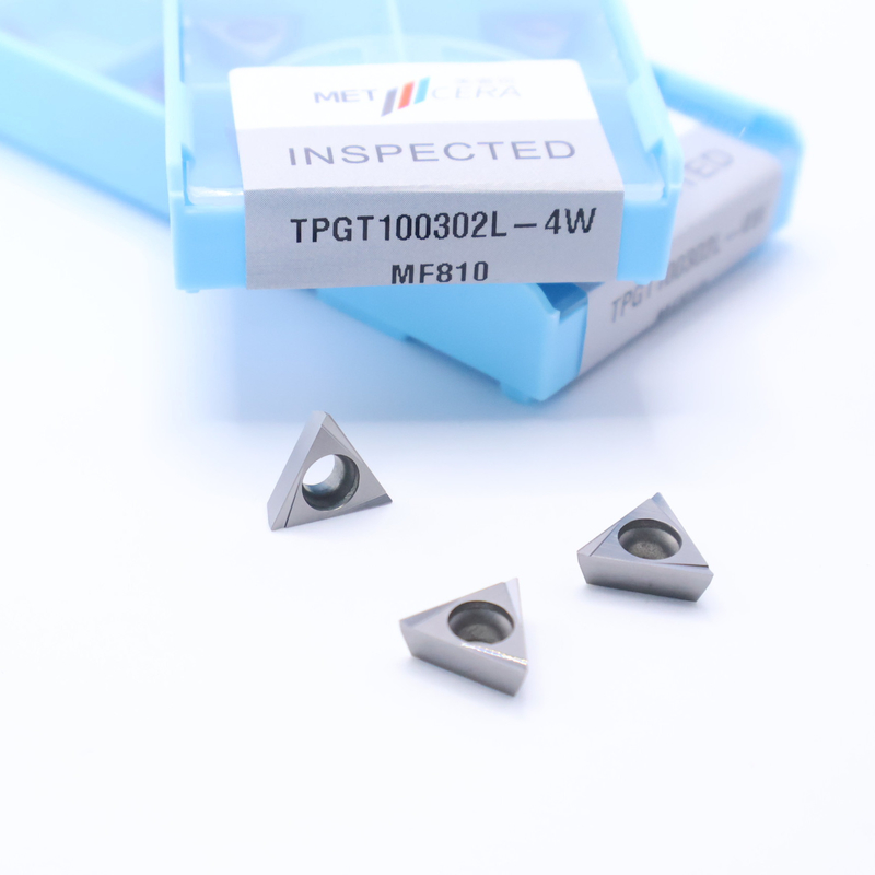TPGT10 TPGT11 Carbide Turning Inserts สําหรับ CNC Turning 4W ชิปบริคเกอร์ในเงิน / ทองแดง