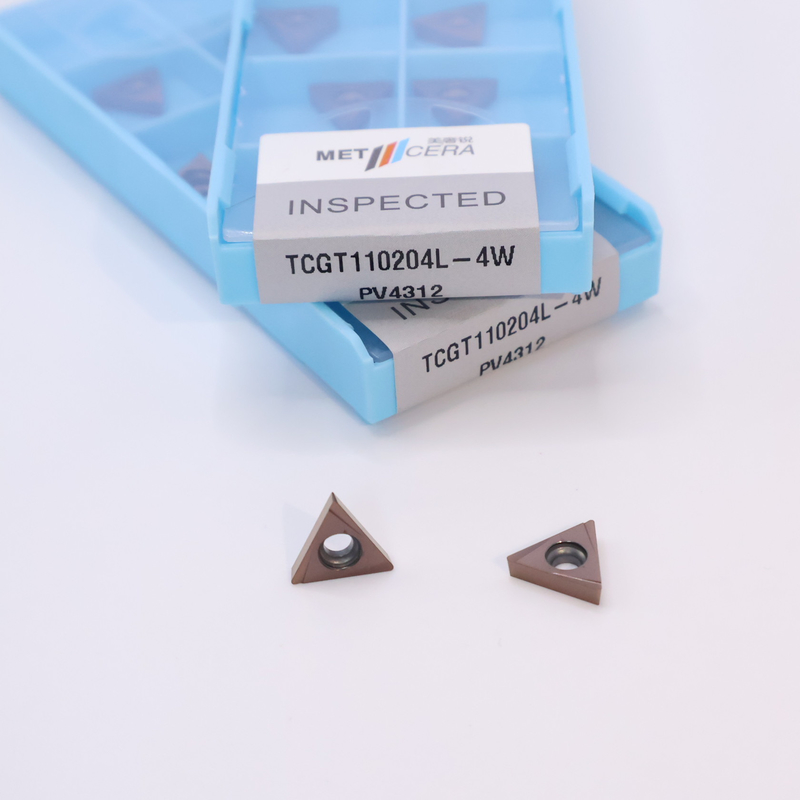 TPGT10 TPGT11 Carbide Turning Inserts สําหรับ CNC Turning 4W ชิปบริคเกอร์ในเงิน / ทองแดง