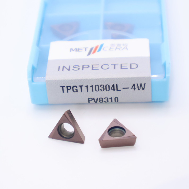 TPGT10 TPGT11 Carbide Turning Inserts สําหรับ CNC Turning 4W ชิปบริคเกอร์ในเงิน / ทองแดง