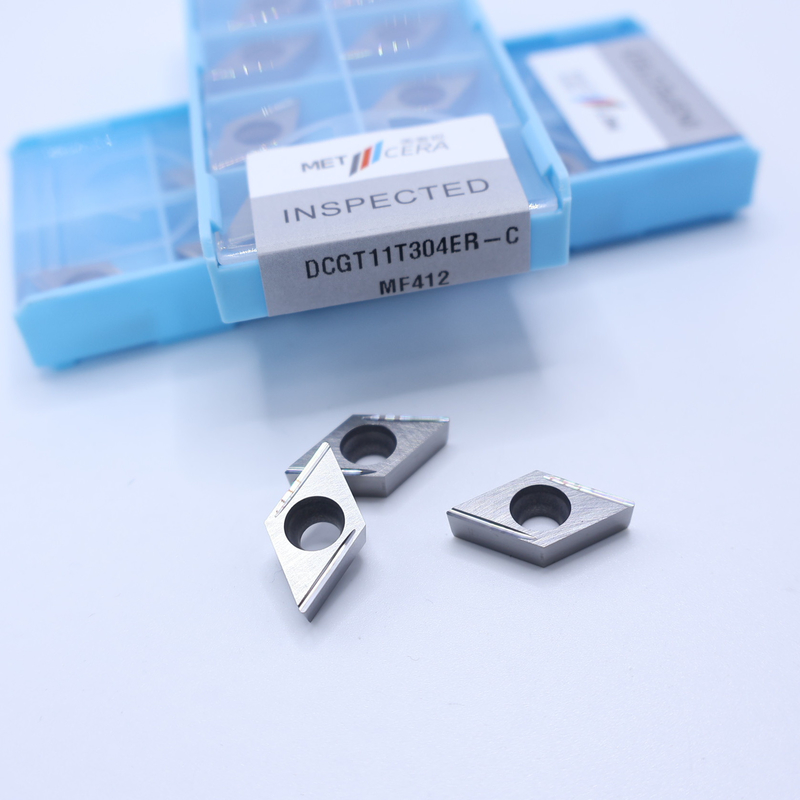 MF412/PV4312 เกรดเงิน / ทองแดง DCGT07 DCGT11 คาร์ไบด์ CNC การหมุนใส่กับ C ปลายชิปบุก