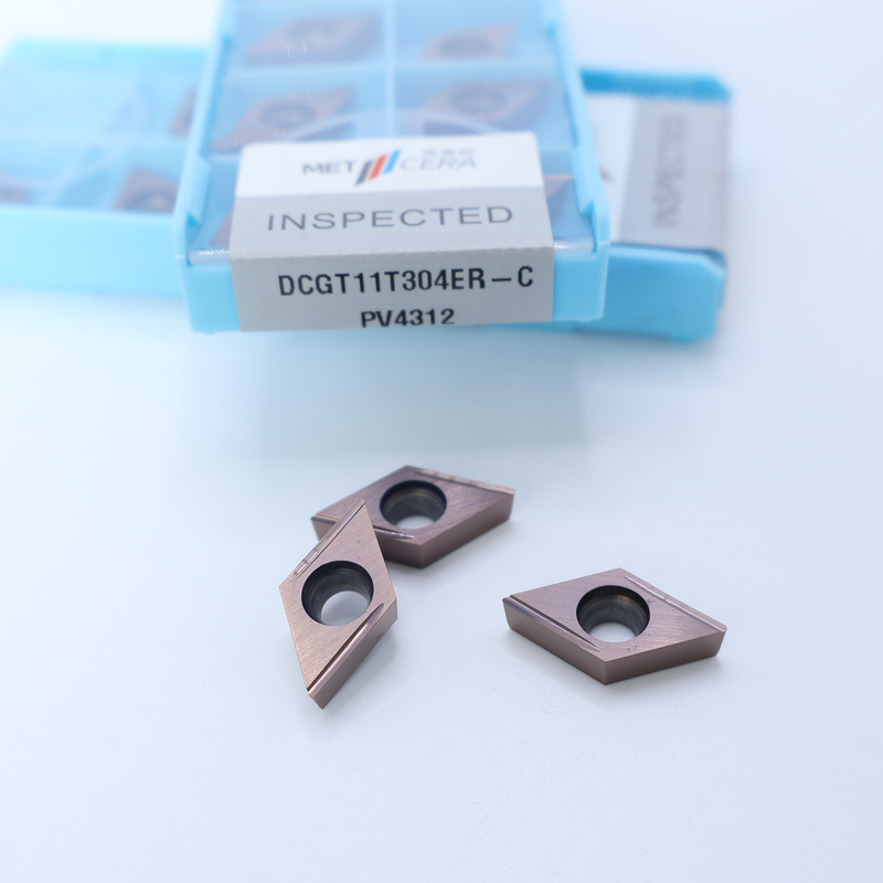 MF412/PV4312 เกรดเงิน / ทองแดง DCGT07 DCGT11 คาร์ไบด์ CNC การหมุนใส่กับ C ปลายชิปบุก