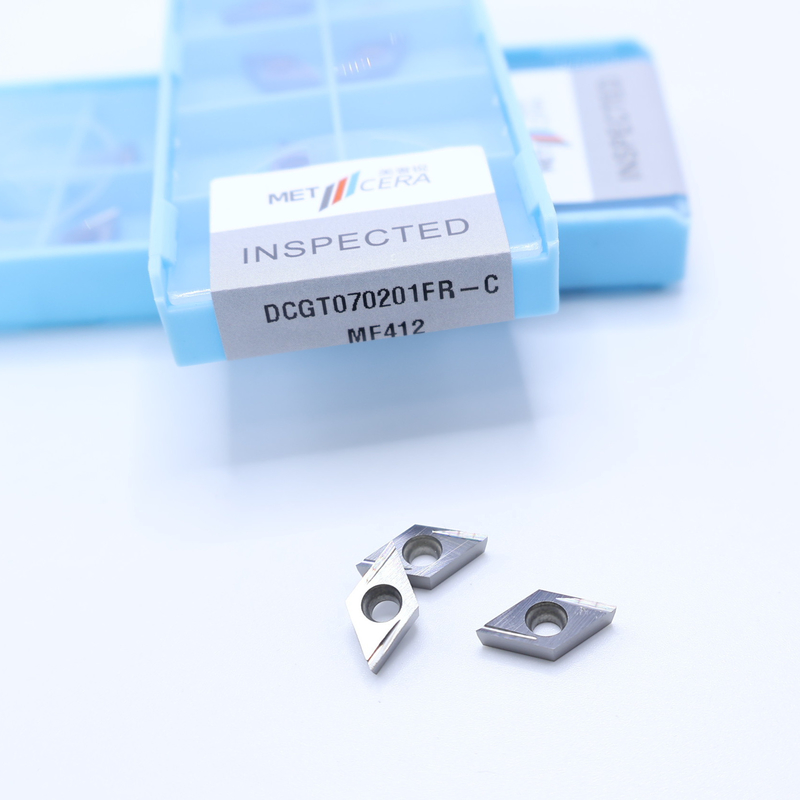 MF412/PV4312 เกรดเงิน / ทองแดง DCGT07 DCGT11 คาร์ไบด์ CNC การหมุนใส่กับ C ปลายชิปบุก