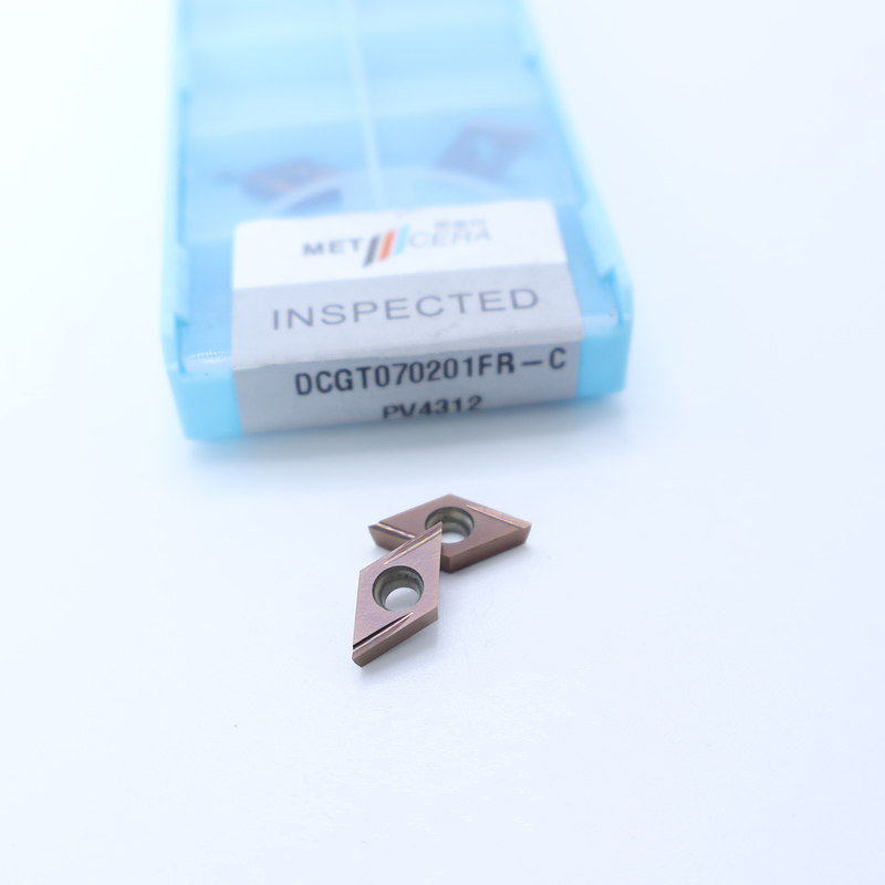 MF412/PV4312 เกรดเงิน / ทองแดง DCGT07 DCGT11 คาร์ไบด์ CNC การหมุนใส่กับ C ปลายชิปบุก