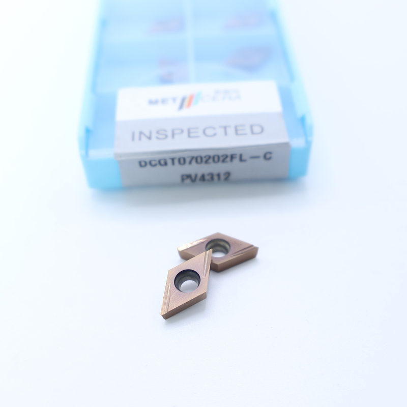 MF412/PV4312 เกรดเงิน / ทองแดง DCGT07 DCGT11 คาร์ไบด์ CNC การหมุนใส่กับ C ปลายชิปบุก