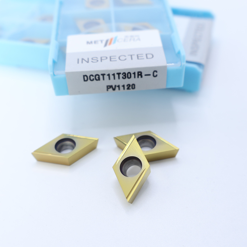 Cermet CNC Turning Insert DCGT07 DCGT11 C ปลายชิปบราคเกอร์ วัสดุโลหะ ความทนทานสูง ข้อดี