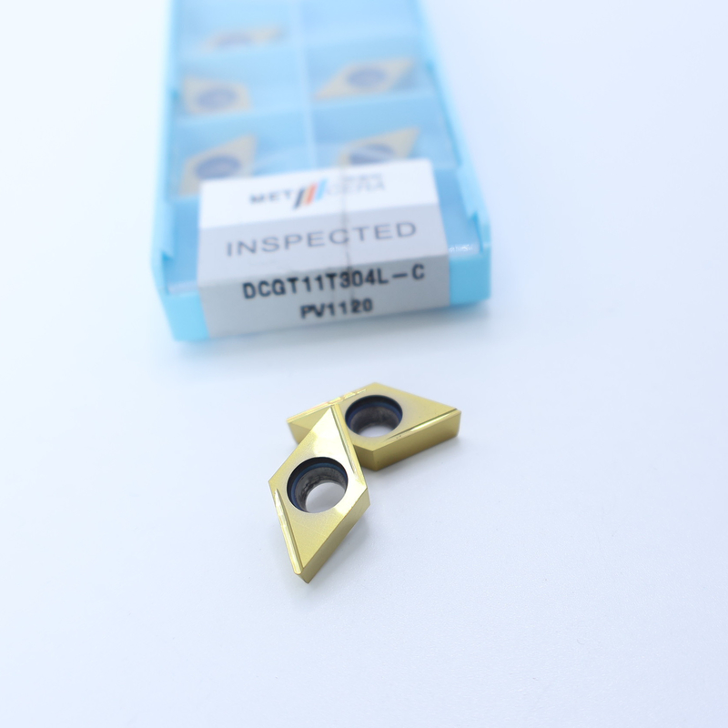 Cermet CNC Turning Insert DCGT07 DCGT11 C ปลายชิปบราคเกอร์ วัสดุโลหะ ความทนทานสูง ข้อดี