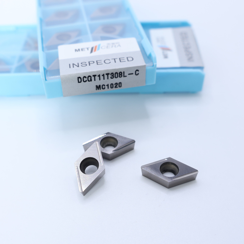 Cermet CNC Turning Insert DCGT07 DCGT11 C ปลายชิปบราคเกอร์ วัสดุโลหะ ความทนทานสูง ข้อดี