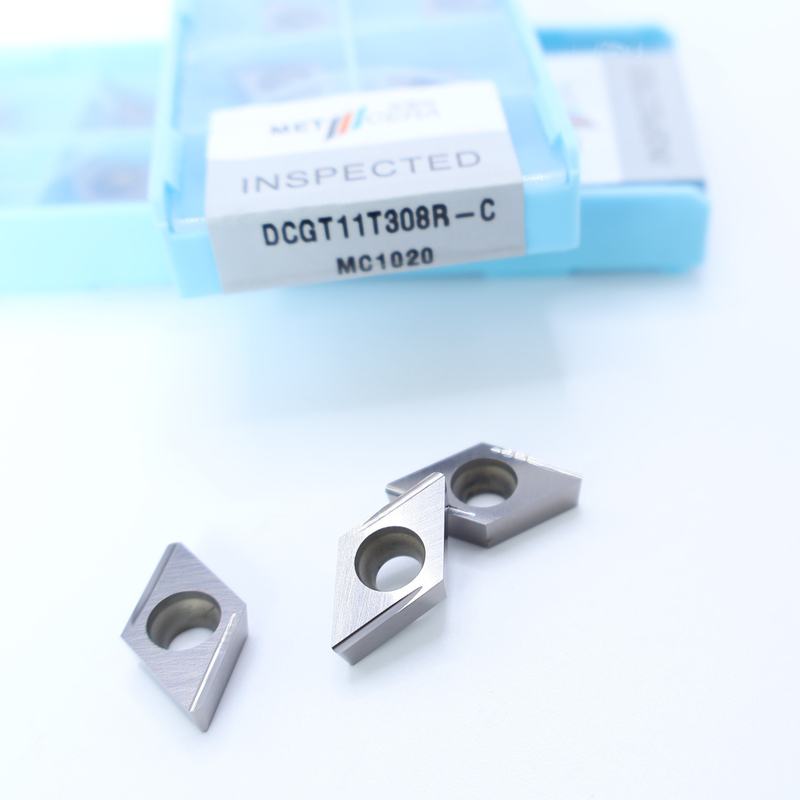 Cermet CNC Turning Insert DCGT07 DCGT11 C ปลายชิปบราคเกอร์ วัสดุโลหะ ความทนทานสูง ข้อดี