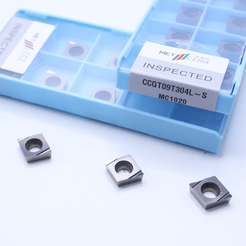 วัสดุโลหะ ทนทานการสกัดสูง ข้อดีเซอร์เมท CNC การหมุนใส่ CCGT03 CCGT06 CCGT09 กับ S จบ Chip Breaker