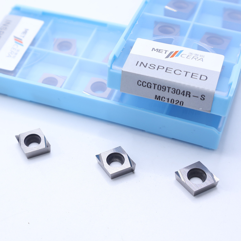 วัสดุโลหะ ทนทานการสกัดสูง ข้อดีเซอร์เมท CNC การหมุนใส่ CCGT03 CCGT06 CCGT09 กับ S จบ Chip Breaker