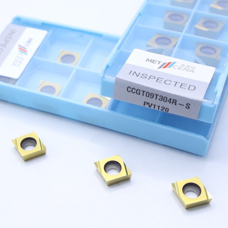 วัสดุโลหะ ทนทานการสกัดสูง ข้อดีเซอร์เมท CNC การหมุนใส่ CCGT03 CCGT06 CCGT09 กับ S จบ Chip Breaker