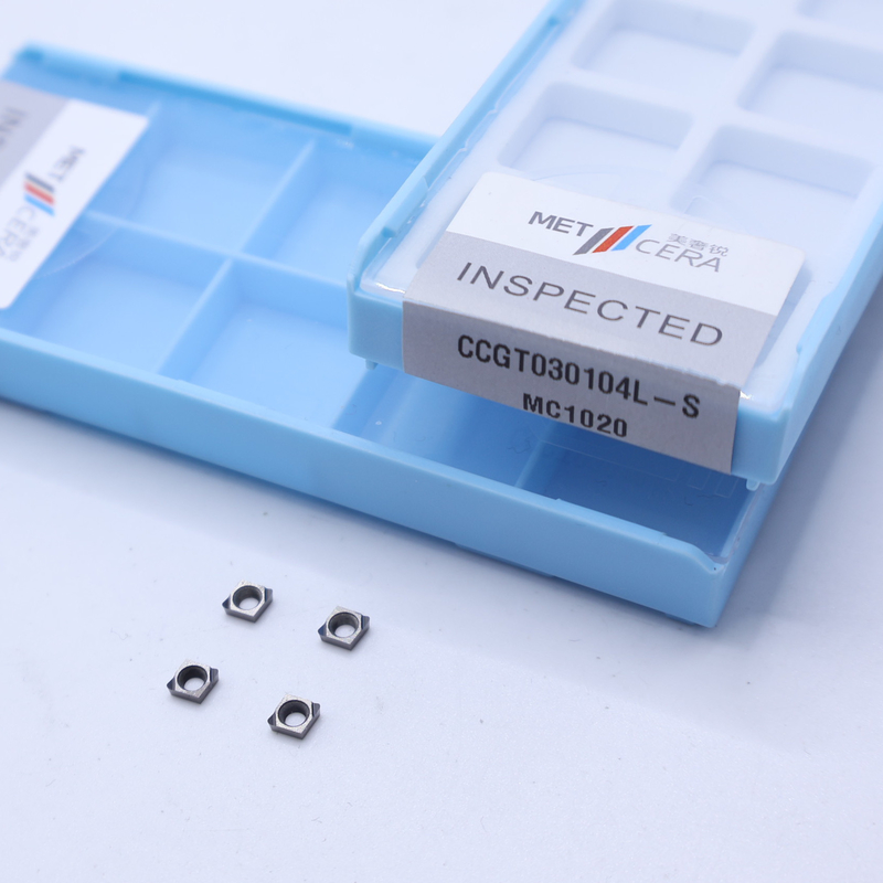 วัสดุโลหะ ทนทานการสกัดสูง ข้อดีเซอร์เมท CNC การหมุนใส่ CCGT03 CCGT06 CCGT09 กับ S จบ Chip Breaker