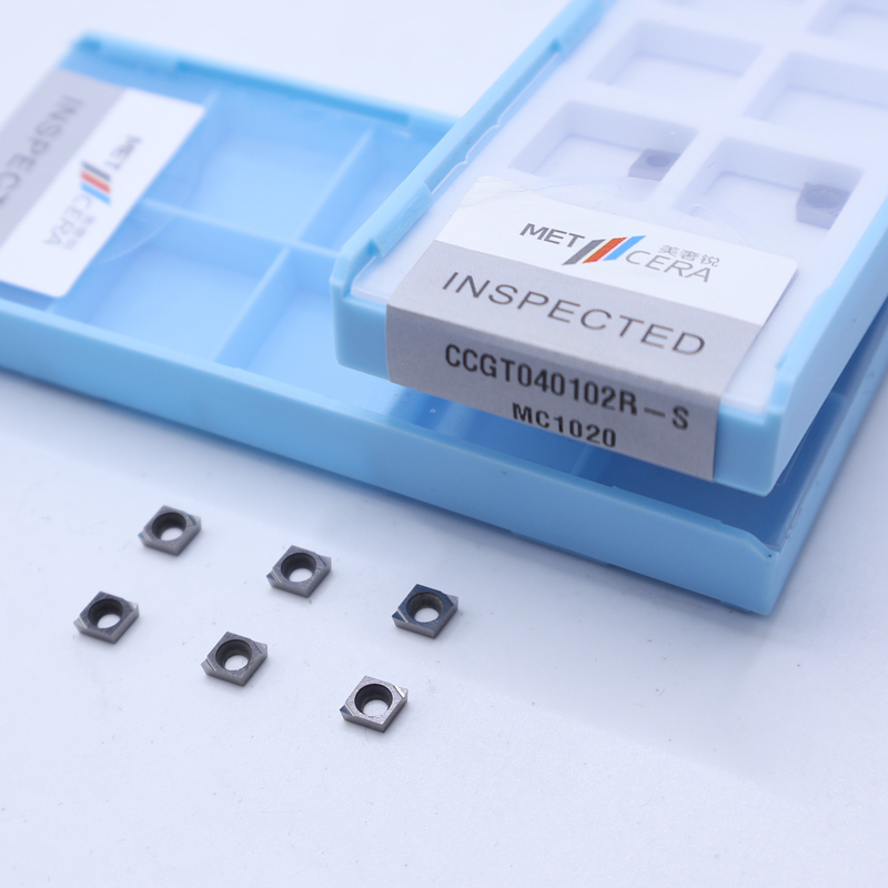 วัสดุโลหะ ทนทานการสกัดสูง ข้อดีเซอร์เมท CNC การหมุนใส่ CCGT03 CCGT06 CCGT09 กับ S จบ Chip Breaker