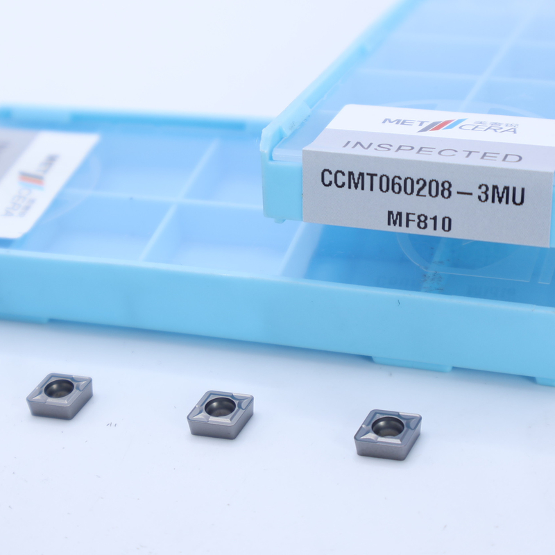 CCMT06 CCMT09 CCMT12 คาร์ไบด์เทิร์นนิ่งอินสอร์ท ปรับอินสอร์ทด้วย 3MU ครึ่งเสร็จ Chipbreaker ความแข็ง HRA918