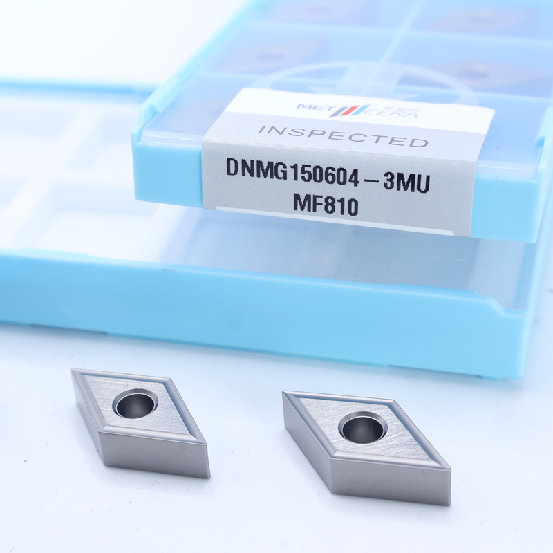 สแตนเลสสแตนเลสต่ํา DNMG1504 คาร์ไบด์เทิร์นนิ่งอินสอร์ทด้วย 3MU ครึ่งเสร็จ Chipbreaker และไม่เคลือบ