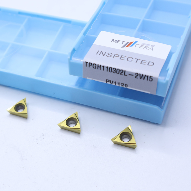 TiCN Cermet CNC Turning Insert TPGH1103 กับ 2W15 ชิปบริคเกอร์ชิปปลายคม วัสดุโลหะ ความแข็งแรงสูง