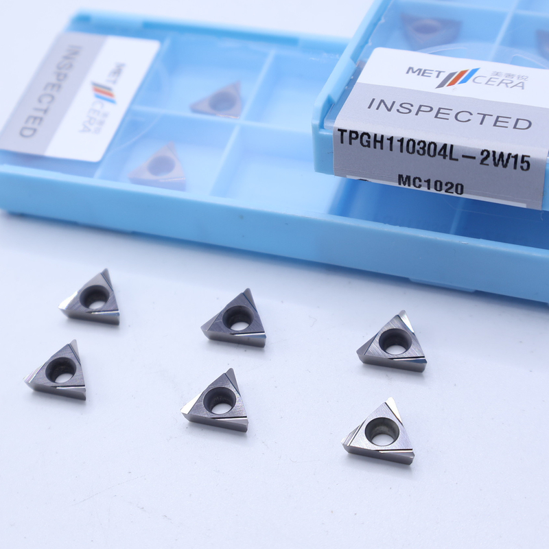 TiCN Cermet CNC Turning Insert TPGH1103 กับ 2W15 ชิปบริคเกอร์ชิปปลายคม วัสดุโลหะ ความแข็งแรงสูง
