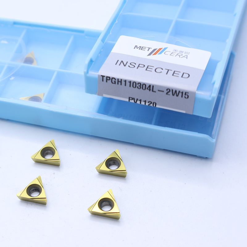 TiCN Cermet CNC Turning Insert TPGH1103 กับ 2W15 ชิปบริคเกอร์ชิปปลายคม วัสดุโลหะ ความแข็งแรงสูง