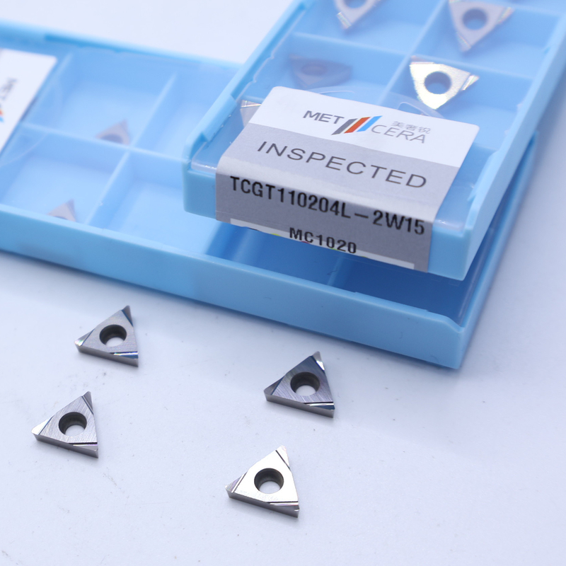 การหมุนภายนอก Cermet CNC เติม TCGT11 TCGT1102 กับ 2W15 ชิปบริคเกอร์จบคมสําหรับการแปรรูปสกัดโลหะเหล็ก