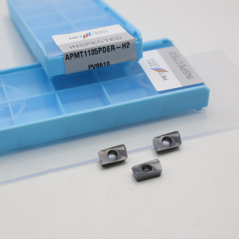 เม็ดมีดกัดคาร์ไบด์ 90 องศา APMT1135PDER-H2 เม็ดมีดกัดหน้า กัดร่อง เม็ดมีดคาร์ไบด์ เครื่องมือตัดสำหรับงานกัดแบบเปลี่ยนได้