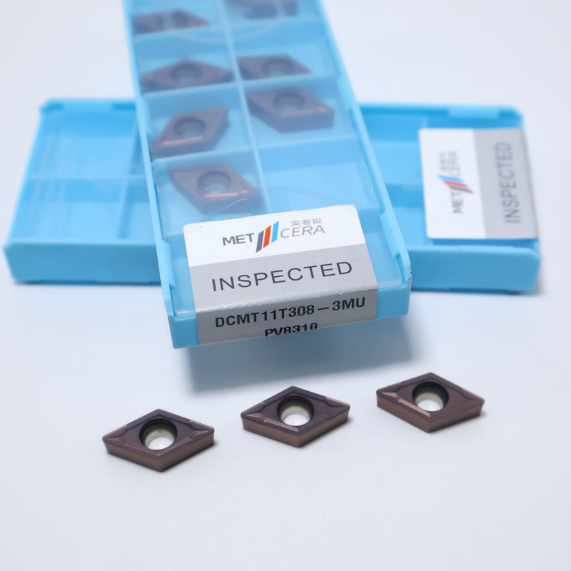 DCMT07 DCMT11T3 55° เม็ดมีดกลึงคาร์ไบด์สำหรับเหล็ก เหล็กกล้าไร้สนิม, เม็ดมีดบวกใน chipbreaker 3MU