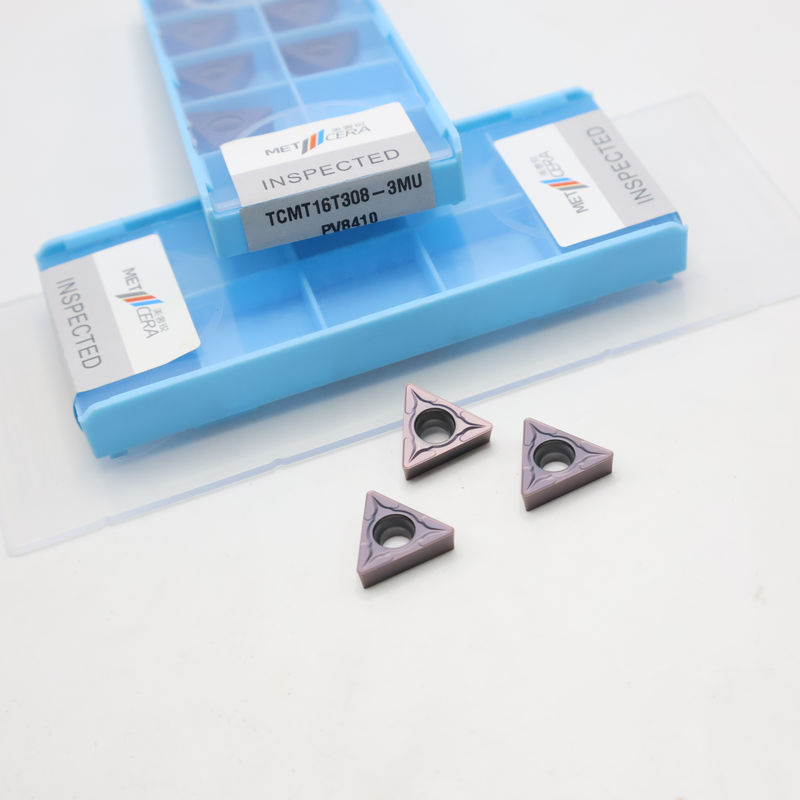 เม็ดมีดกลึงคาร์ไบด์เคลือบ TCMT09 TCMT11 TCMT16 เม็ดมีด CNC แบบบวก พร้อมตัวจับเศษ 3MU สำหรับกึ่งสำเร็จรูป