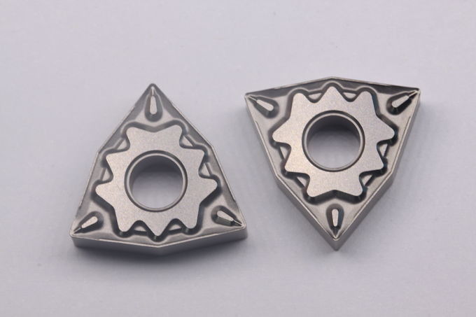 CNC Cermet Insert, เครื่องมือหมุนหมุน WNMG0804 เหล็กคาร์บอนสําหรับความแม่นยําของมิติ P10